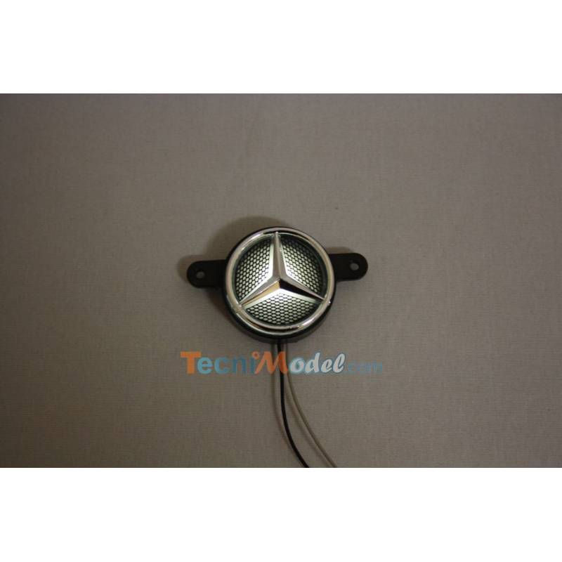 Logo Étoile Mercedes-Benz éclairant (blanc) pour camion radiocommandé 1/14 - Lesu S-1222-B