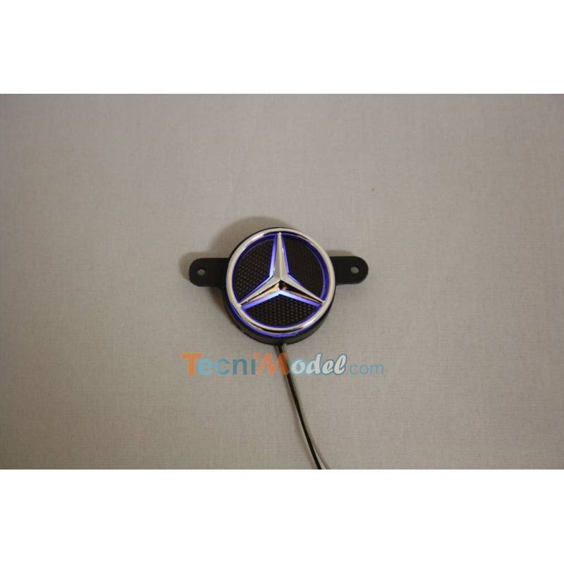 Illuminated Mercedes-Benz star logo (blue) for 1/14 radio-controlled truck - Lesu S-1222-C