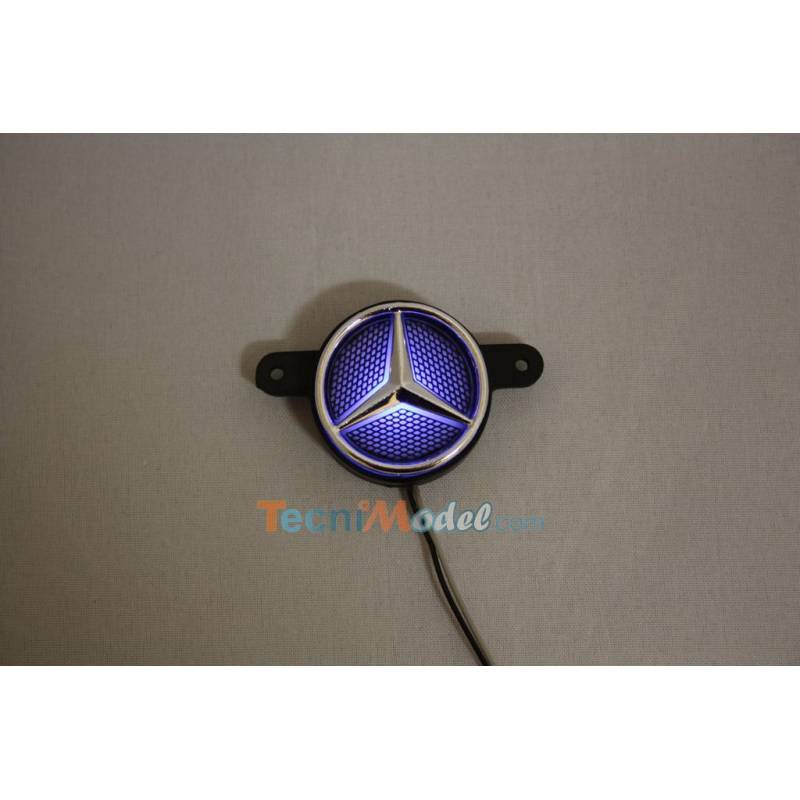 Illuminated Mercedes-Benz star logo (blue) for 1/14 radio-controlled truck - Lesu S-1222-D