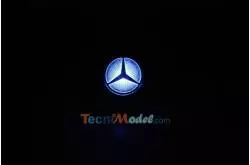 Illuminated Mercedes-Benz star logo (blue) for 1/14 radio-controlled truck - Lesu S-1222-D