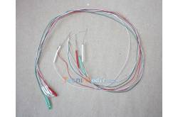 Wired LEDs 3mm position lights 7.2v 1 red. 1 green. 2 white