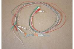 Leds cablées  canon 2mm feux de position 7.2v 1 rouge. 1 verte. 2 blanches