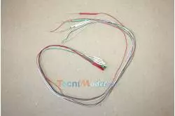 Leds câblées cylindriques Ø3mm feux de position 12v 1 rouge. 1 verte. 2 blanches