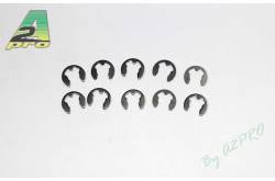 10 Circlips inox Ø4mm 304140