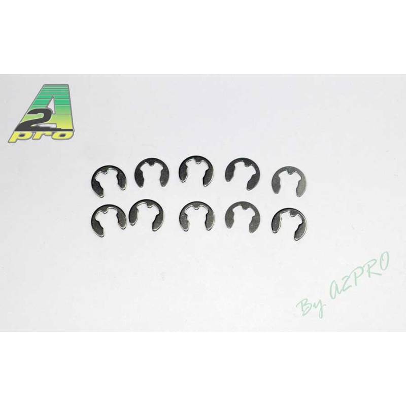 10 Circlips stainless steel Ø4mm