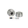 Pair of standard aluminium wheels with hexagons