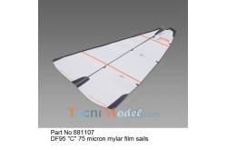 C-size sails for DF95 RC Sailboat by Joysway (75 microns mylar)