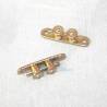 2 Double 17mm brass bollards