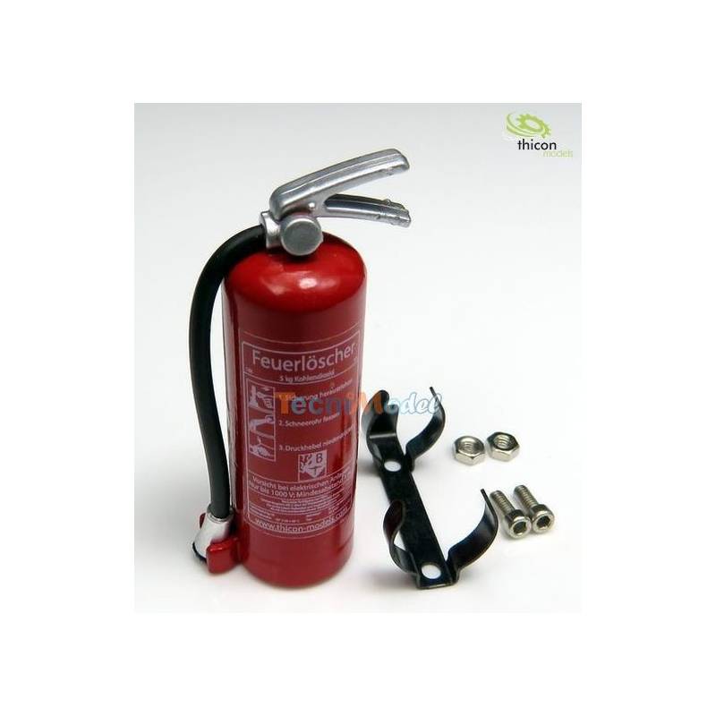 Extincteur en plastique rouge avec support métal Thicon 20060