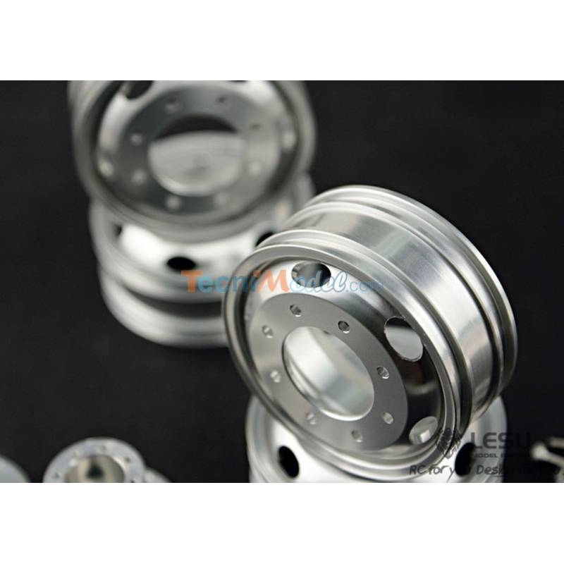  Paire de jantes alu arrières pour camions rc Tamiya Lesu W-2010
