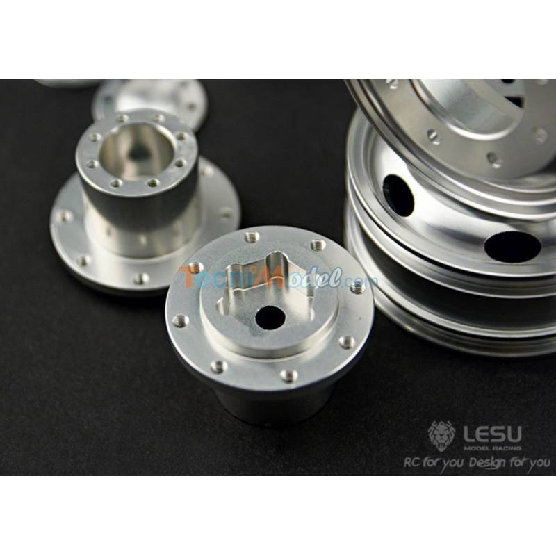  Paire de jantes alu arrières pour camions rc Tamiya Lesu W-2010