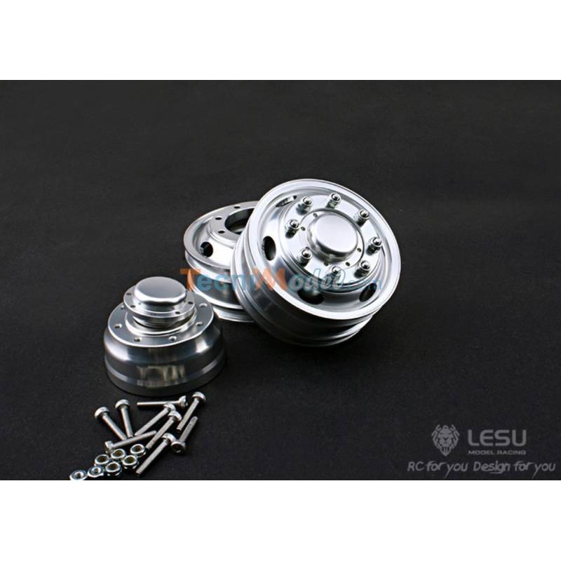Pair of standard front aluminium wheels