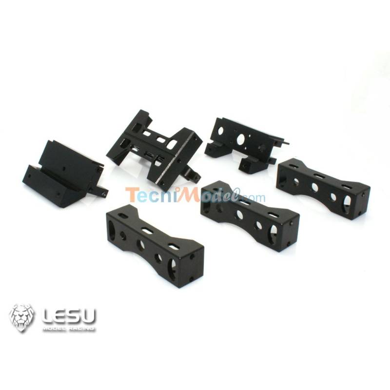 Set of aluminum crossmembers for 6x4 US chassis for 1/14 RC Trucks LESU L-1105
