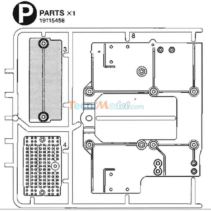 Grappe P plancher de cabine pour Arocs 1/14 Tamiya 9115458