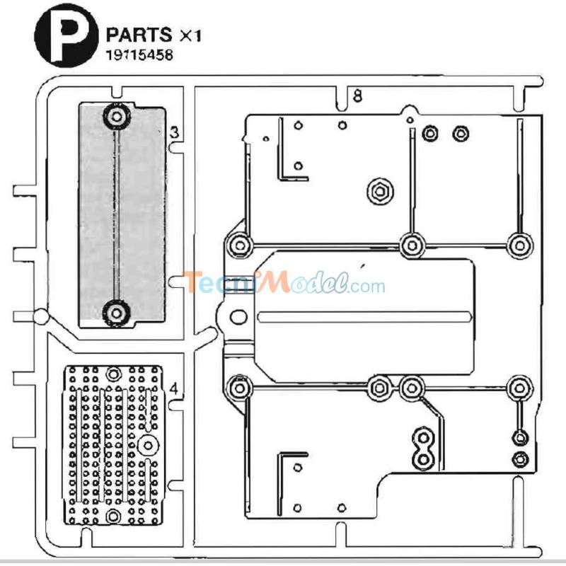 Grappe P plancher de cabine Arocs 1/14 Tamiya 9115458