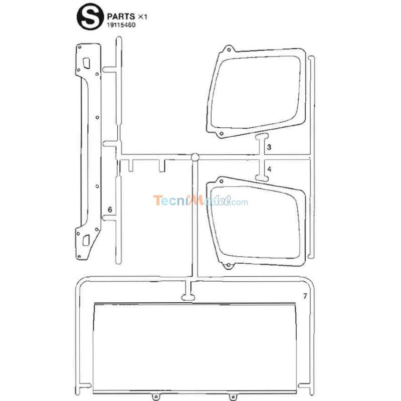 Tamiya S Parts Glazing of Arocs 1/14 9115460