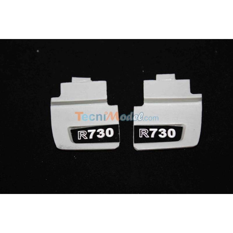2 Rallonges de déflecteurs pour Scania avec logo R730 - LESU S-1239-R730