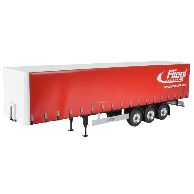 FLIEGL Curtain semi-trailer for radio controlled trucks Tamiya 1/14 by CARSON 907235