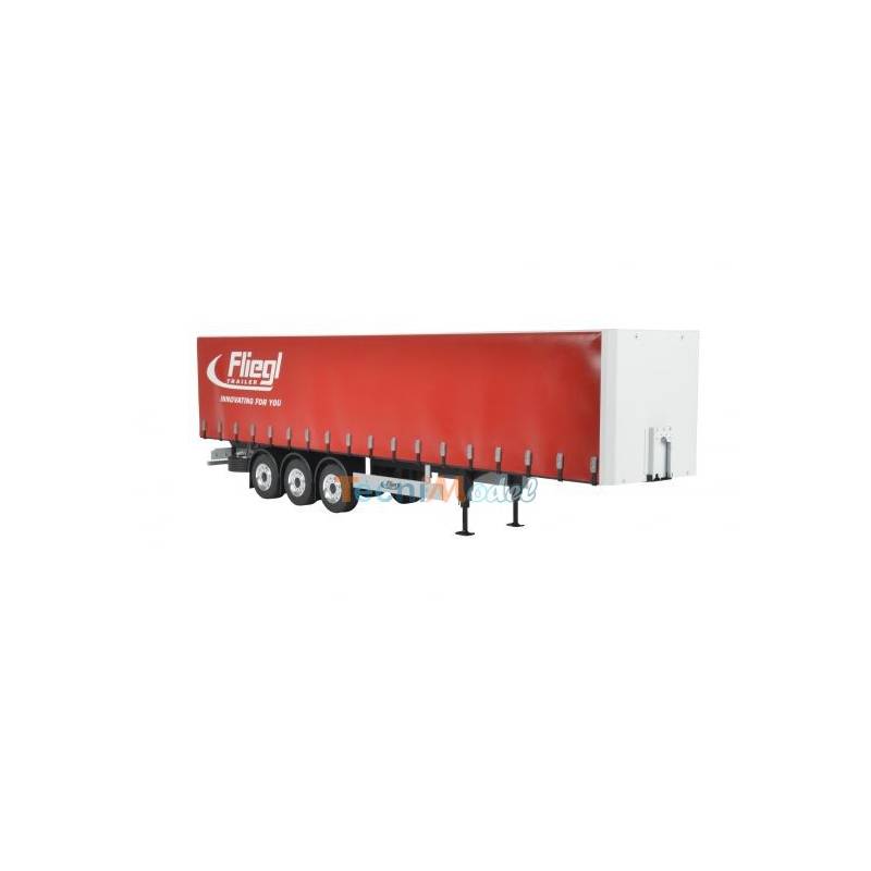 FLIEGL Curtain semi-trailer for radio controlled trucks Tamiya 1/14 by CARSON 907235