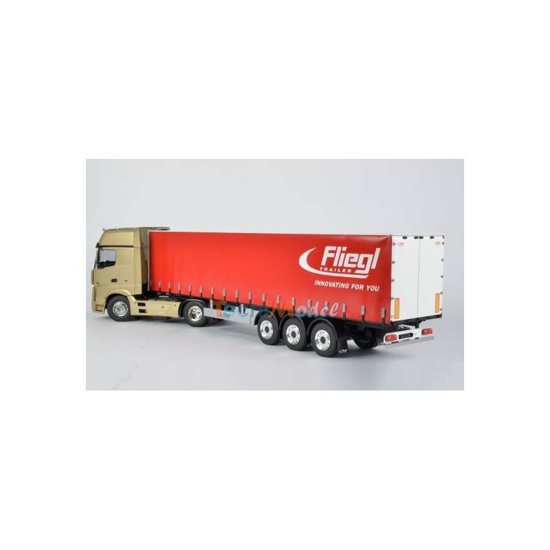 FLIEGL Curtain semi-trailer for radio controlled trucks Tamiya 1/14 by CARSON 907235