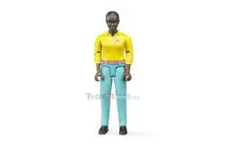 Bruder - 60404 - Figurine - Femme De Couleur Avec Jean Turquoise