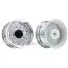 Paire de jantes larges en plastique chromé pour remorques 1/14 - Carson 500907055