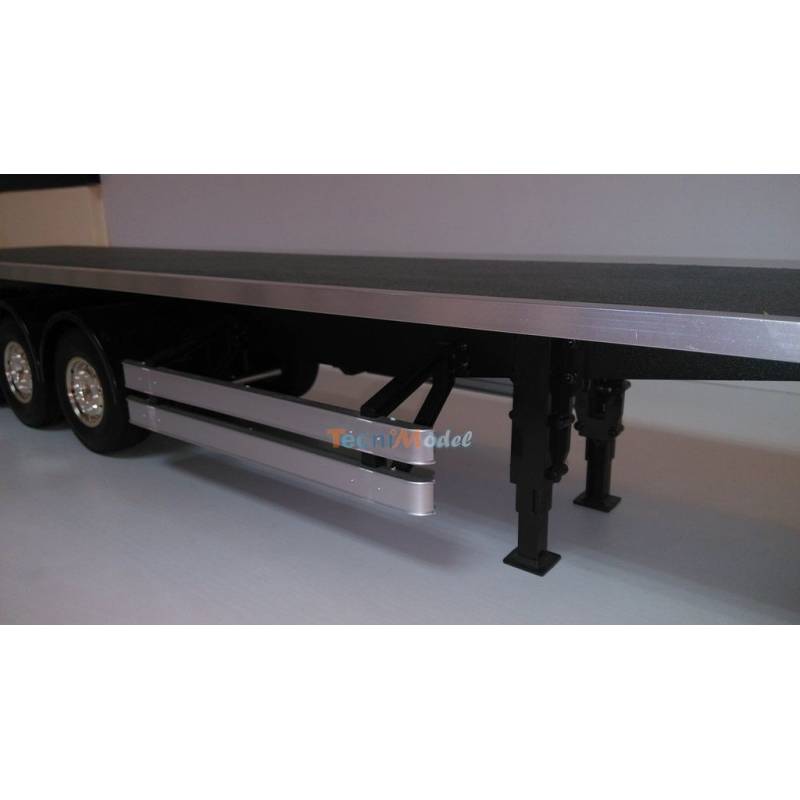 Semi-remorque plateau européenne 3 essieux 1/14 pour camion RC - Hercules Hobby 140403