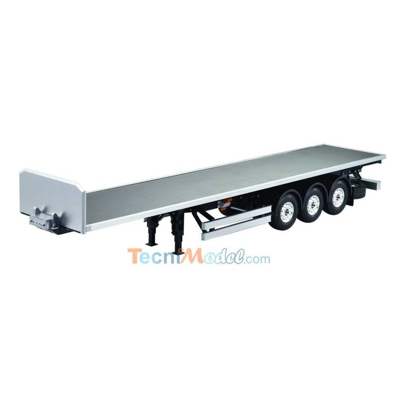 Semi-remorque plateau européenne 3 essieux 1/14 pour camion RC - Hercules Hobby 140403