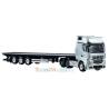 Semi-remorque plateau européenne 3 essieux 1/14 pour camion RC - Hercules Hobby 140403