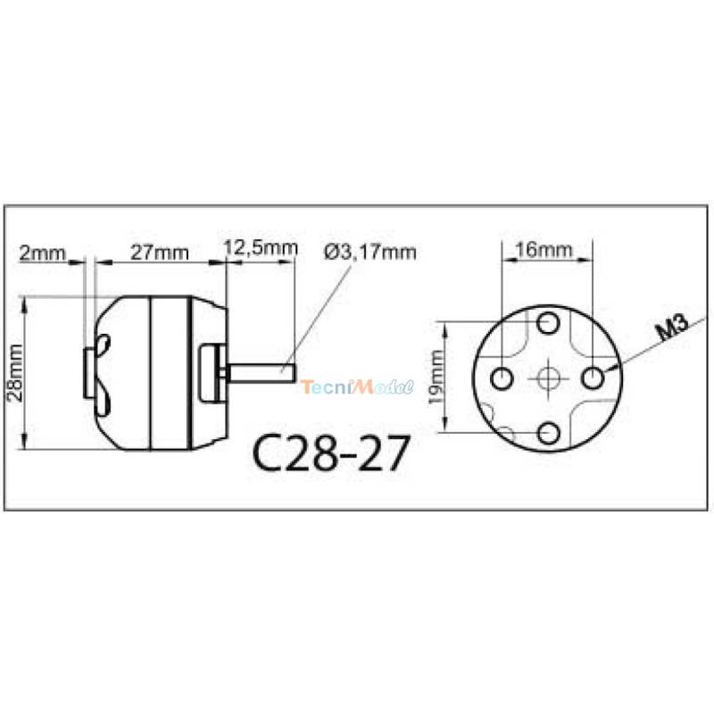 Moteur Brushless ROXXY Outrunner C28-27-760kV