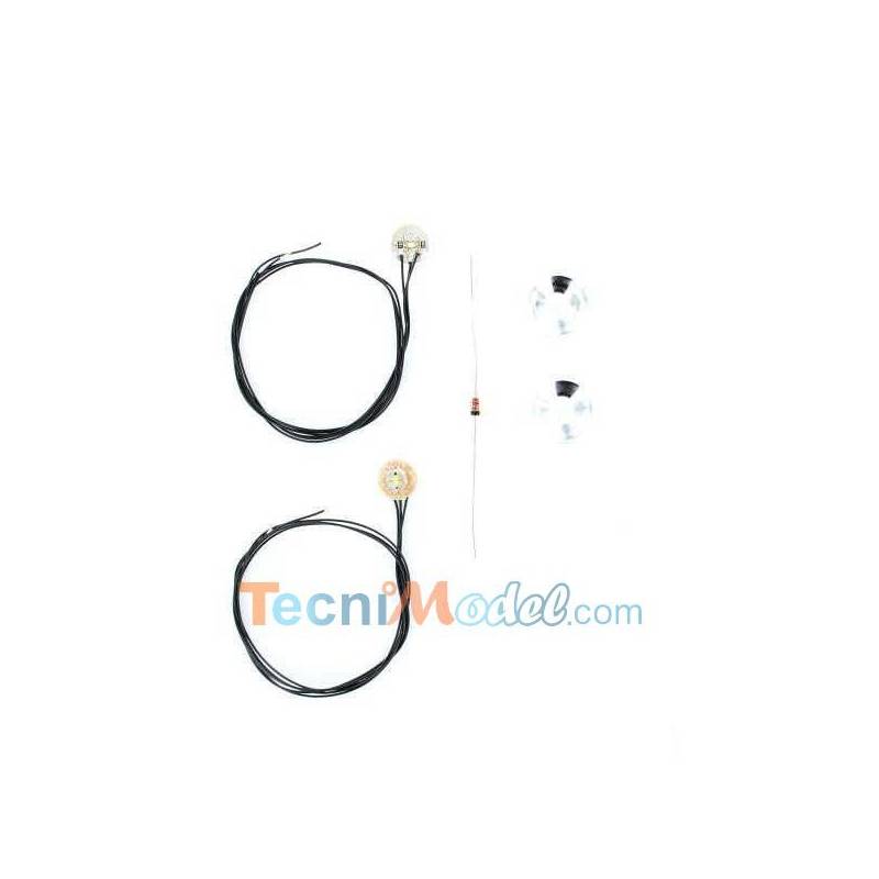 2 White/white "Angel Eyes" LED boards for spotlights headlamp ramp - Carson 500907555