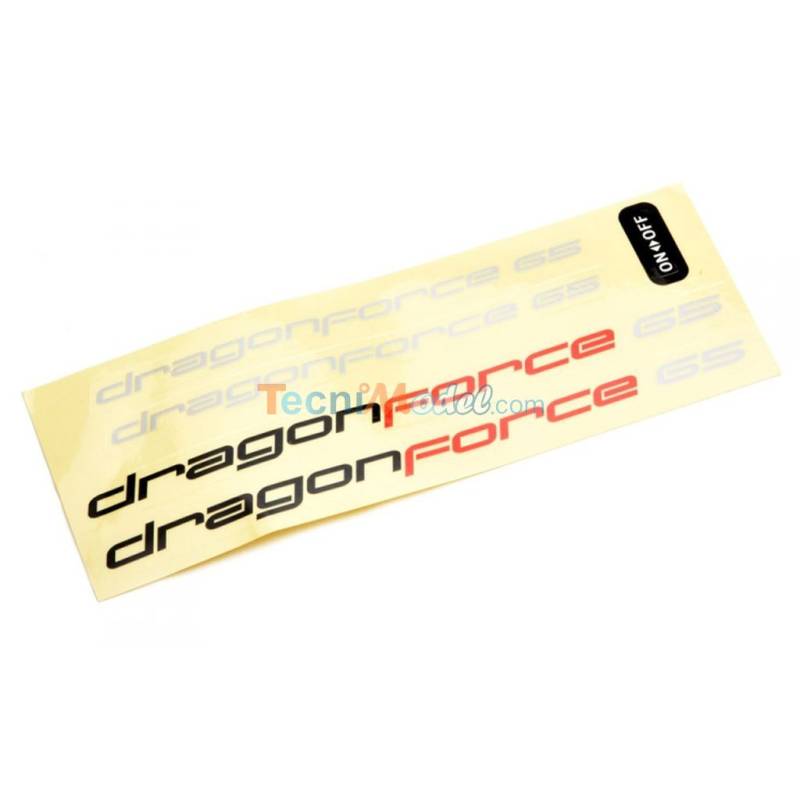 Planche d'adhésifs de décoration pour voilier Dragon Force DF65 V6 Joysway 881535
