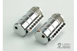 Paire de Filtres à air en aluminium poli pour camions rc LESU G-6067