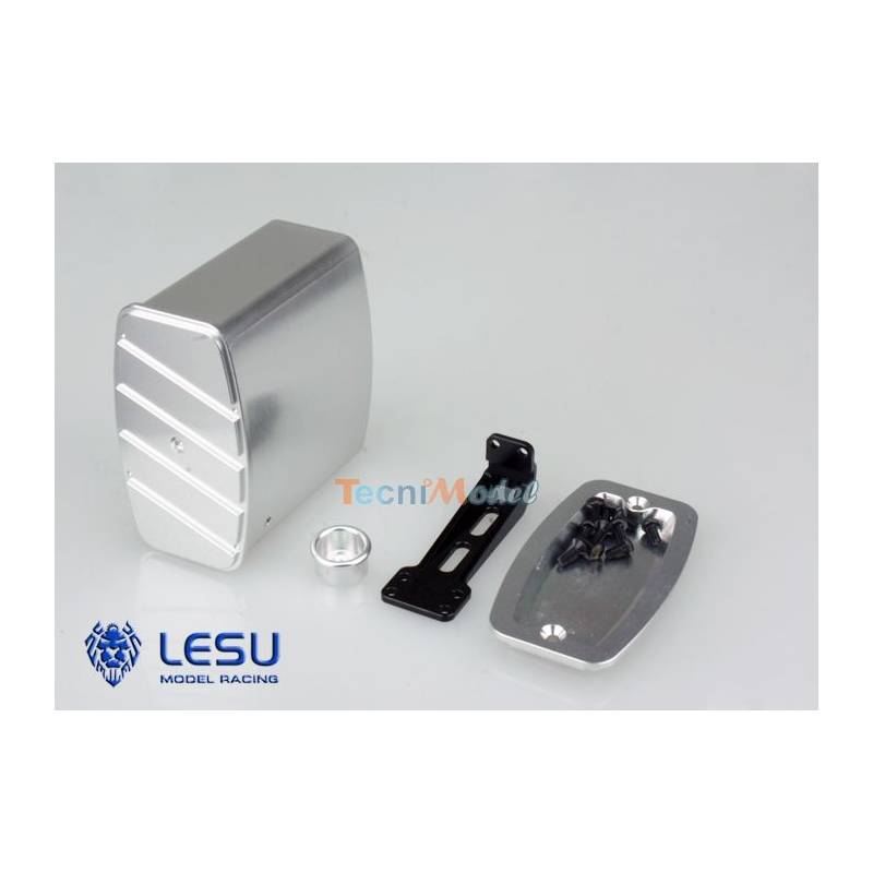 Metal exhaust with rear outlet for MAN Tamiya 1/14 - LESU G-6043