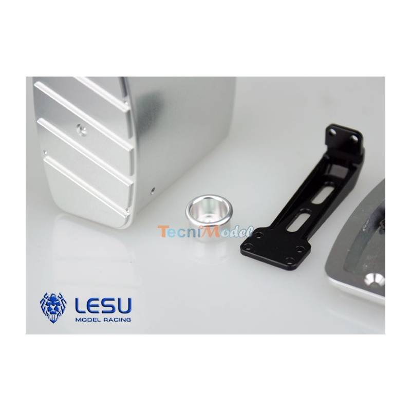 Metal exhaust with rear outlet for MAN Tamiya 1/14 - LESU G-6043