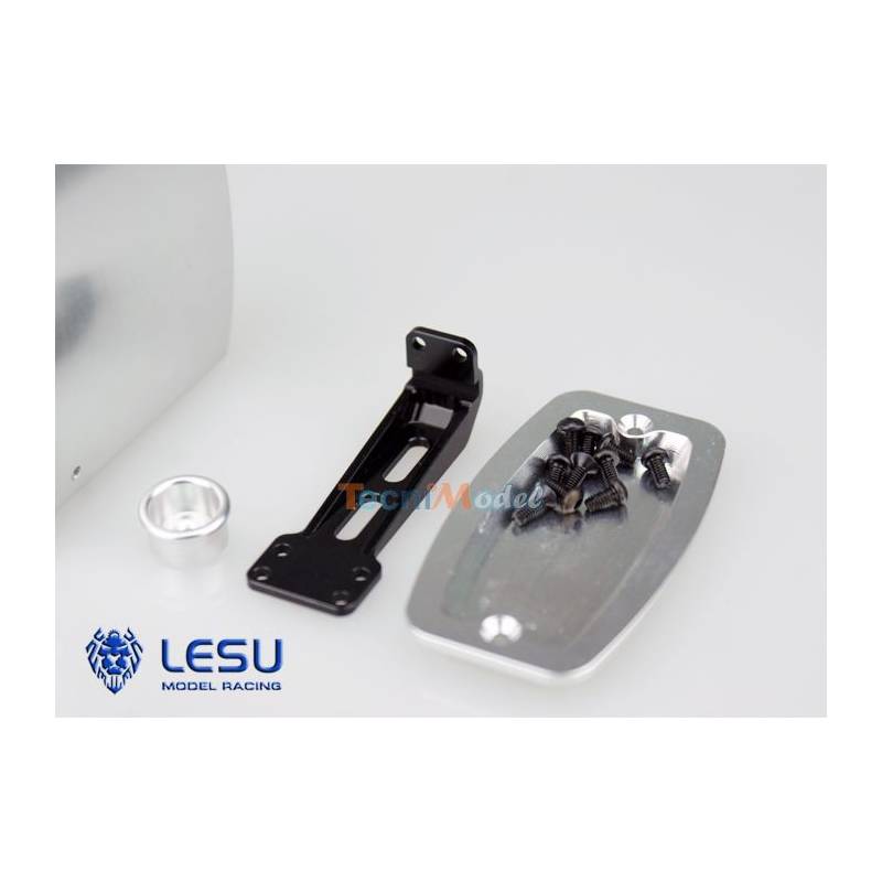 Metal exhaust with rear outlet for MAN Tamiya 1/14 - LESU G-6043