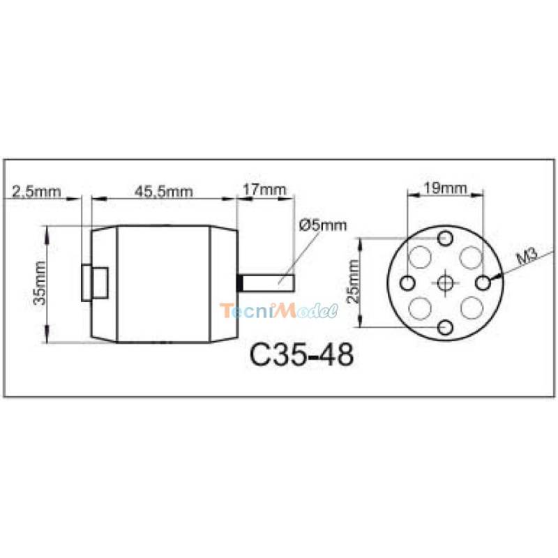 Moteur Brushless ROXXY Outrunner C35-48-1300kV