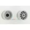 Paire de jantes larges en plastique gris clair pour remorques 1/14 - Carson 500907154