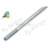 10 Tiges inox  2,1mm / 1 bout fileté M2,5 - 20 cm