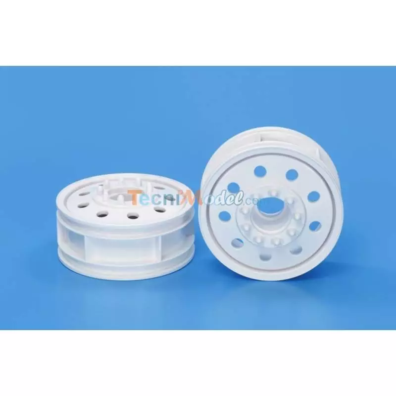 Jantes avant standard 22m en plastique blanc Tamiya 56541