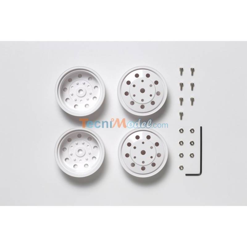 White plastic twin rear wheels