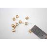 10 Cabestans Ø6 x 7mm en laiton