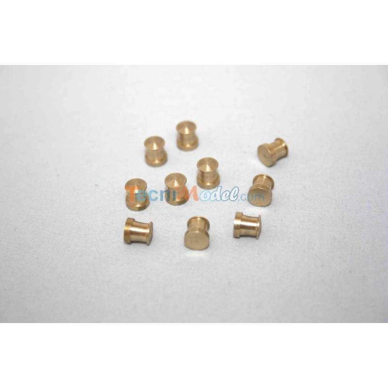 10 Brass capstans Ø6 x 7mm Billing Boats KRICK BF0107