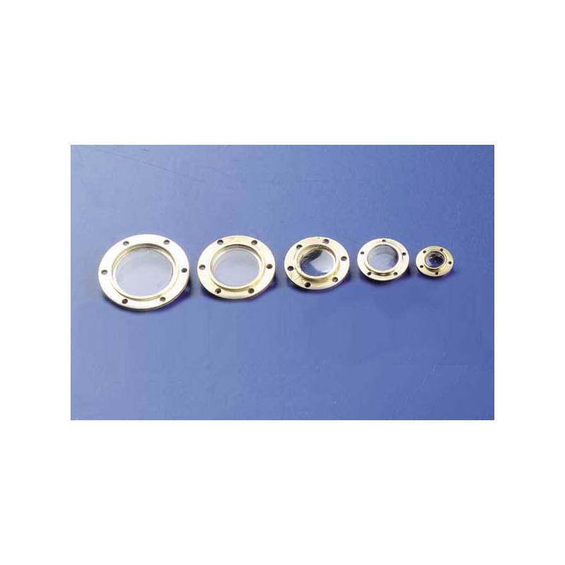 2 Portholes brass Ø14mm/Ø9mm