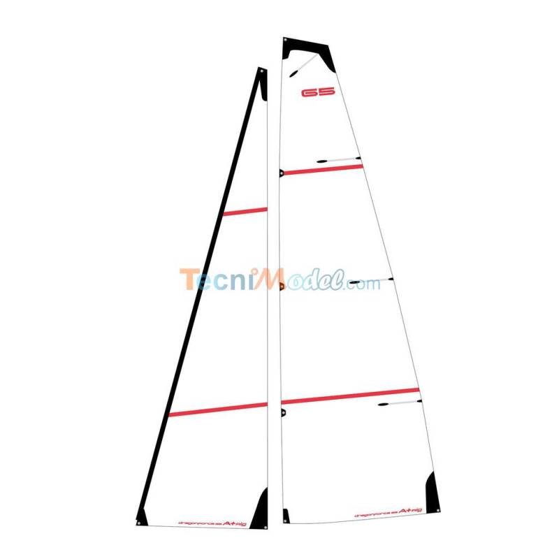 A+ size Sails for Joysway DF65 Dragon Force V6 RC sailboat (50 microns mylar)