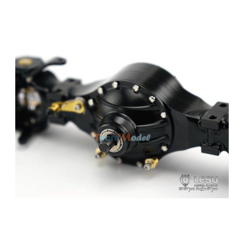 Aluminium front axle with differential lock for trucks Tamiya Lesu Q-9006