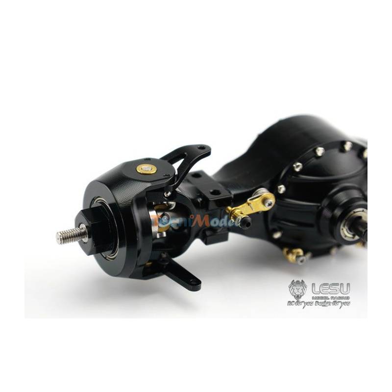 Aluminium front axle with differential lock for trucks Tamiya Lesu Q-9006