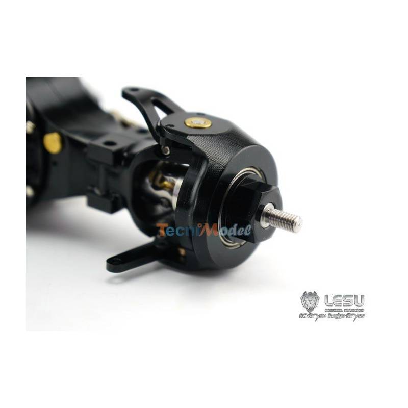 Aluminium front axle with differential lock for trucks Tamiya Lesu Q-9006