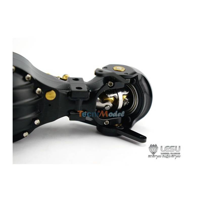 Aluminium front axle with differential lock for trucks Tamiya Lesu Q-9006