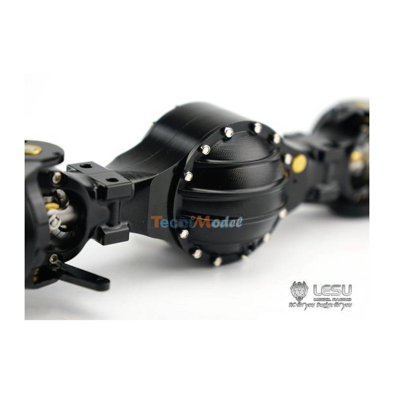 Aluminium front axle with differential lock for trucks Tamiya Lesu Q-9006